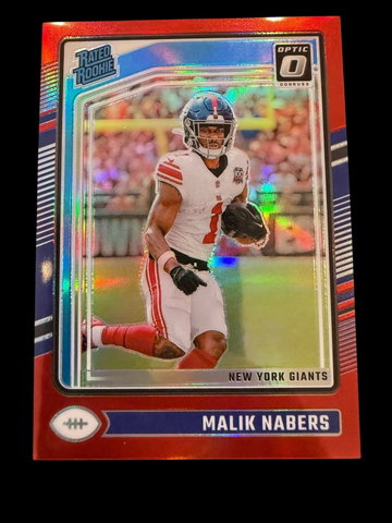 2024 Donruss Optic | Rookie Malik Nabers | Red Color Match | 66/125