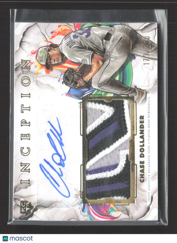 2025 Topps Inception Chase Dollander #IAPC-CDO Autograph 173/200 Patch Auto