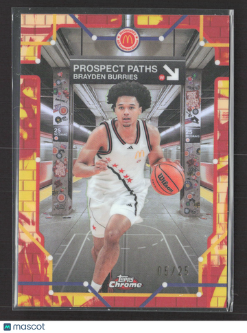 2025 Topps Chrome McDonald's All American Prospect Paths Brayden Burries #PP-8 /25