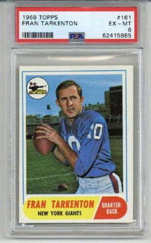 1968 TOPPS #161 FRAN TARKENTON FOOTBALL CARD NEW YORK GIANTS PSA 6 LOW POP RARE