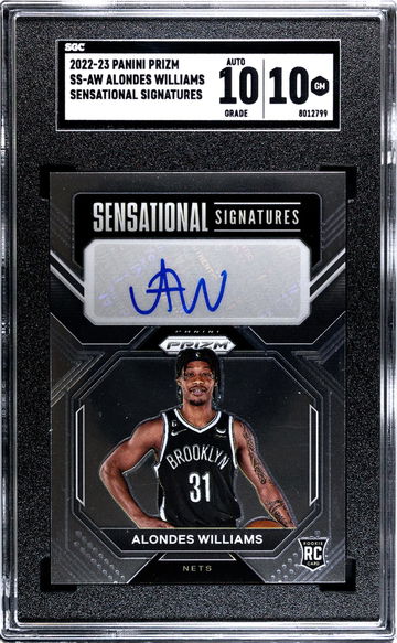 2022-23 Panini Prizm #SS-AW Alondes Williams Sensational Sigs. SGC 10