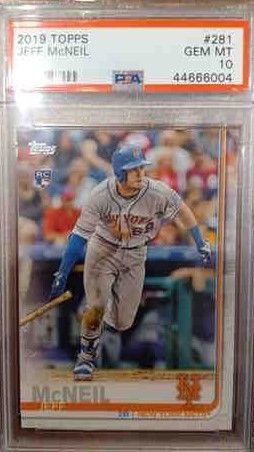 2019 Topps Jeff McNeil #281 Rookie Card PSA 10