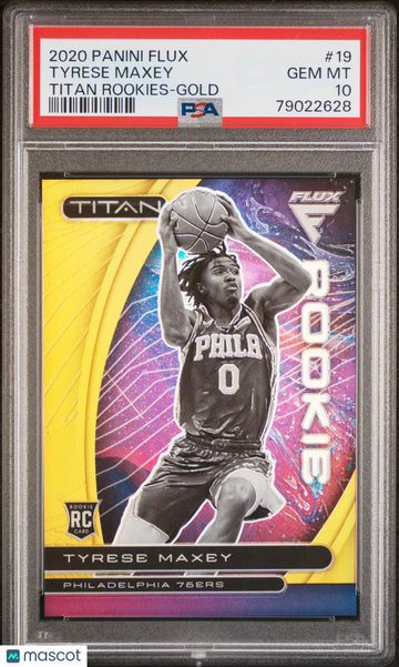 2020 Panini Flux Titan Rookies Tyrese Maxey #19 Gold PSA 10
