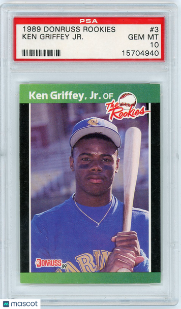 1989 Donruss Rookies Ken Griffey JR. #3 PSA 10