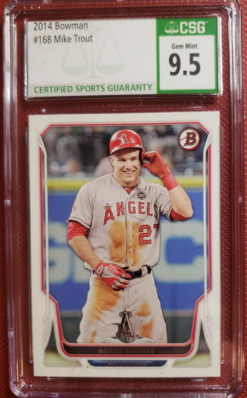 2014 Bowman Mike Trout #168 CSG 9.5 Gem Mint