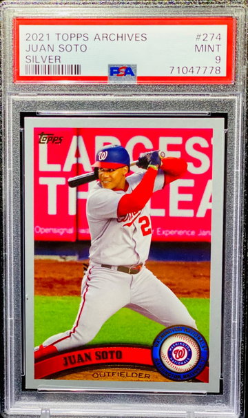 2021 Juan Soto Silver PSA 9 Archives POP 1  /99