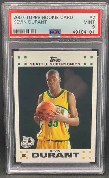 Kevin Durant 2007 Topps #2 Rookie PSA 9