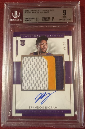 Brandon Ingram BGS 9 National Treasures