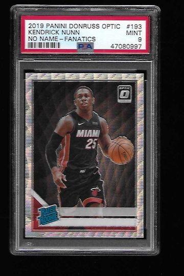 2019 Donruss Optic Fanatics Kendrick Nunn PSA 9