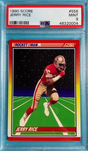 1990 Score #556 Rocket Man Jerry Rice PSA 9 MINT HOF San Francsico 49ERS 