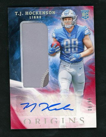 2019 Panini Origins T.J. Hockenson #121 RC RPA /99