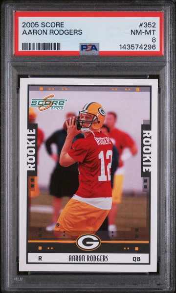 2005 Score Aaron Rodgers #352 PSA 8