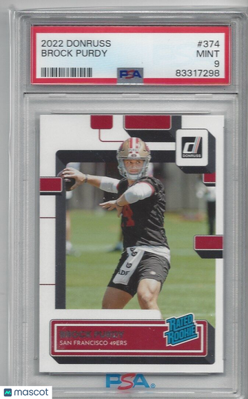 2022 Panini Donruss Brock Purdy #374 PSA 9