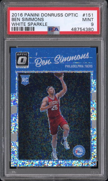 2016 Optic Ben Simmons White Sparkle PSA 9 