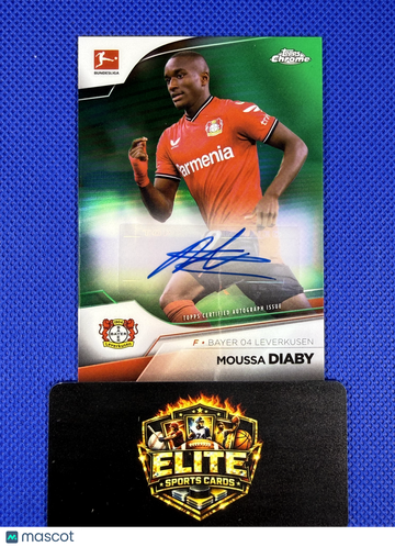 2023 Topps Chrome Bundesliga Moussa Diaby #BCA-MDI Green Refractor /99