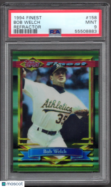 1994 Finest Bob Welch #158 Refractor PSA 9
