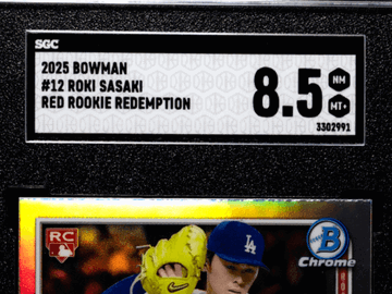 2025 Bowman Roki Sasaki #12 Red Rookie Redemption SGC 8.5