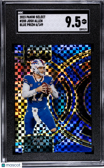 2023 Panini Select Josh Allen #200 Blue Prizm SGC 9.5
