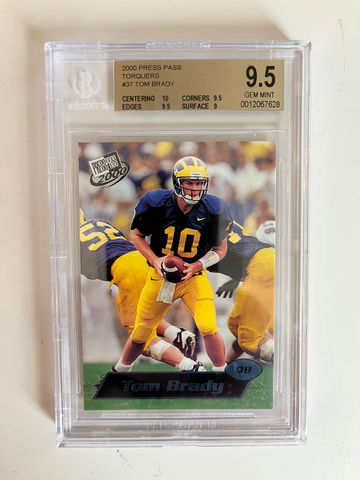 2000 Tom Brady Press Pass Torquers RC  BGS 9.5 GEM MINT