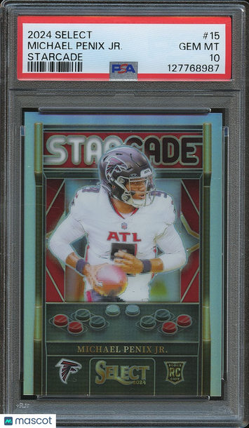 2024 Select Michael Penix Jr. #15 Rookie PSA 10 Panini Authentic
