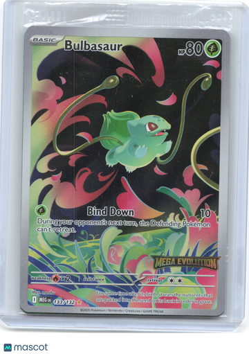 Miscellaneous Cards & Products Bulbasaur (Mega Evolution Stamped) Holo Illustration Rare [Sealed] #133/132
