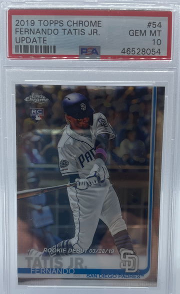 2019 Topps Chrome Fernando Tatis Jr. Update #54 PSA 10 GEM MINT