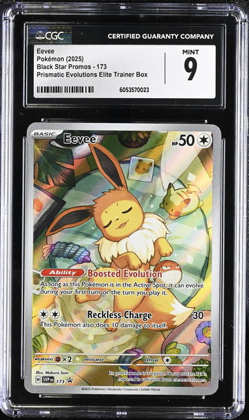 2025 Pokémon Scarlet & Violet Black Star Promo Eevee #SVP173 Holo CGC 9