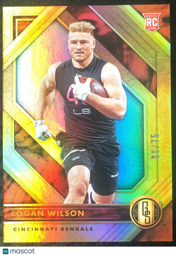 2020 Gold Standard LOGAN WILSON RC PLATINUM Parallel SP #/75 Rookie Bengals