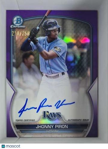 2023 Bowman Chrome - Prospect Autographs Purple Refractor Jhonny Piron #CPA-JPN