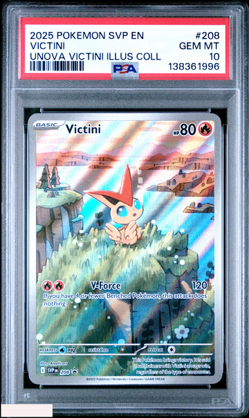 2025 POKEMON SVP BLACK STAR PROMO VICTINI #208 UNOVA VICTINI ILLUS COLL PSA 10