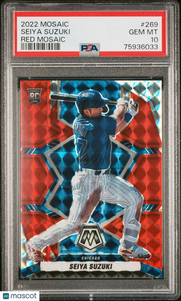 2022 Panini Mosaic Seiya Suzuki #269 Red PSA 10