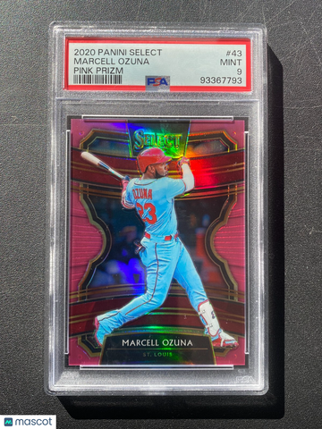 2020 Select Marcell Ozuna #43 Pink Prizm PSA 9