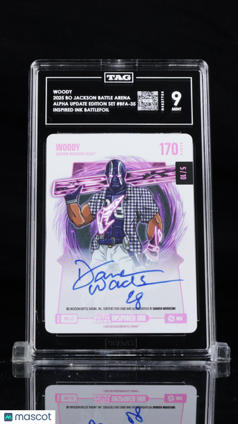 2025 Bo Jackson Battle Arena Woody/Darren Woodson Debut #BFA-35 Inspired Ink Battlefoil /10 Short Print Parallel/Variety