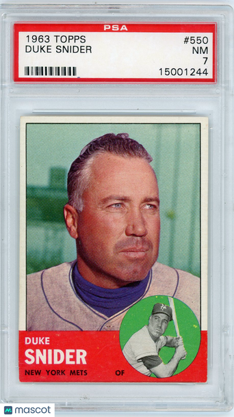 1963 Topps Duke Snider #550 PSA 7