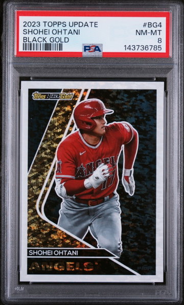 2023 Topps Update Black Gold Shohei Ohtani #BG4 PSA 8