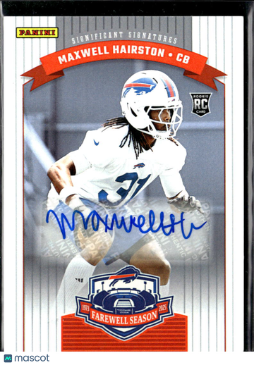 Maxwell Hairston 2025 Panini Buffalo Bills Football Significant Signatures RC Auto Buffalo Bills