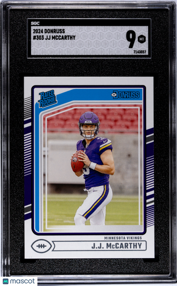 2024 Donruss JJ Mccarthy #303 SGC 9