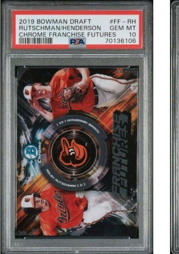 2019 Adley Rutschman Gunnar Henderson Bowman Draft Franchise Futures PSA 10