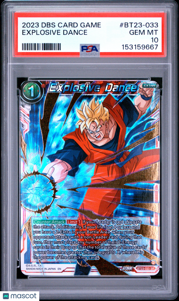 2023 Dragon Ball Super Card Game Series 23 Perfect Combination Explosive Dance PSA 10 #BT23-033