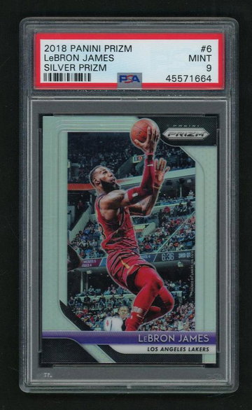 2018 Panini Prizm Silver Prizm LeBron James #6 PSA 9