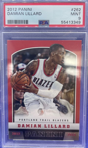 2012 Panini Damian Lillard ROOKIE RC #262 PSA 9 MINT Blazers Low Pop