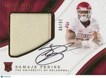 2017 Samaje Perine Patch Rookie Panini Authentic
