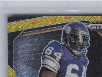 2025 Panini Prizm Black Randall McDaniel Minnesota Vikings Trading Card #91 Prizms Gold Shimmer FOTL /10
