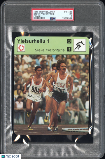 1978 Sportscaster-Finnish Steve Prefontaine #19-440 Finnish PSA 7