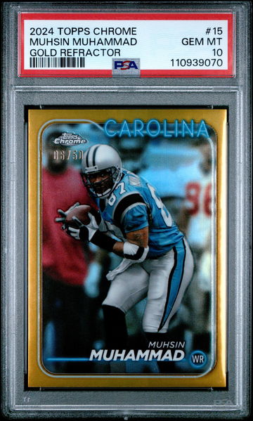 2024 Topps Chrome Gold Refractor Muhsin Muhammad #15 /50 PSA 10