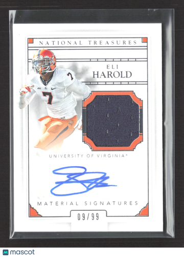 2016 Panini National Treasures Collegiate Eli Harold #37 /99 Patch Memorabilia Material Signatures