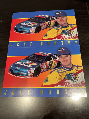 Lot of (2) Jeff Burton Raybestos Nascar Photos