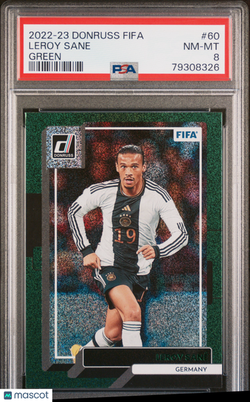 2022 Panini Donruss FIFA Leroy Sane #60 Green PSA 8