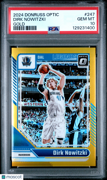 2024 Panini Donruss Optic Dirk Nowitzki #247 Gold PSA 10