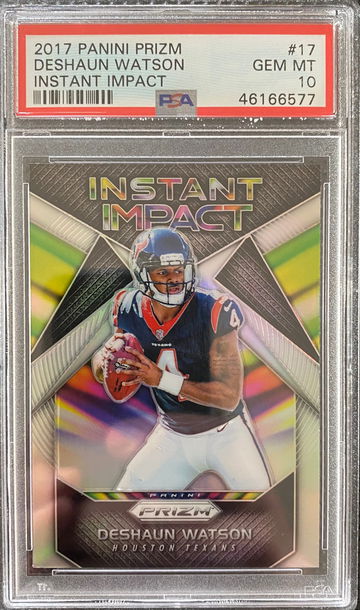 2017 Prizm Deshaun Watson Instant Impact Silver Prizm Rookie Year PSA 10 Gem Mint